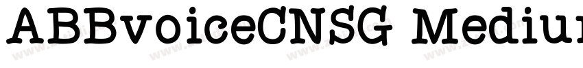 ABBvoiceCNSG Medium字体转换
